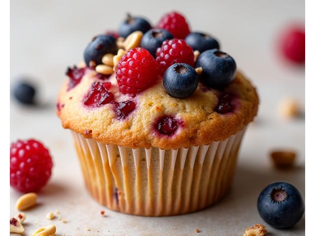 계절 과일과 견과류가 풍성하게 들어간 머핀