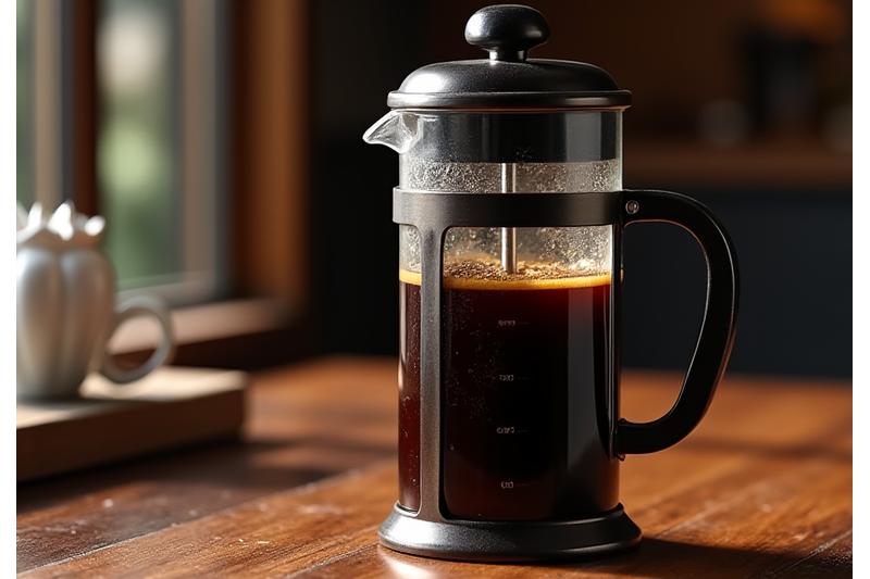 프렌치 프레스로 추출하는 콜롬비아 수프리모 커피