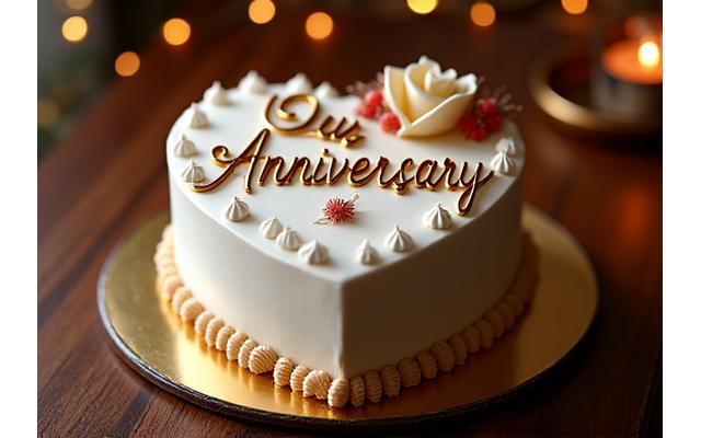 특별한 숫자나 상징으로 디자인된 기념일 케이크