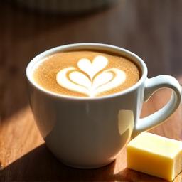 버터커피가 담긴 컵